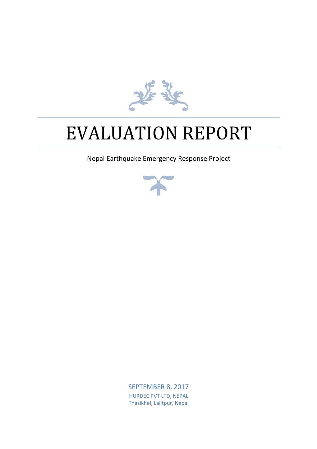 Evaluation Report