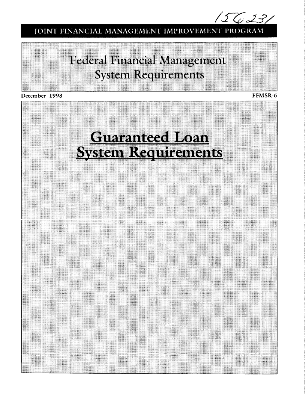 FFMSR-6 Guaranteed Loan System Requirements