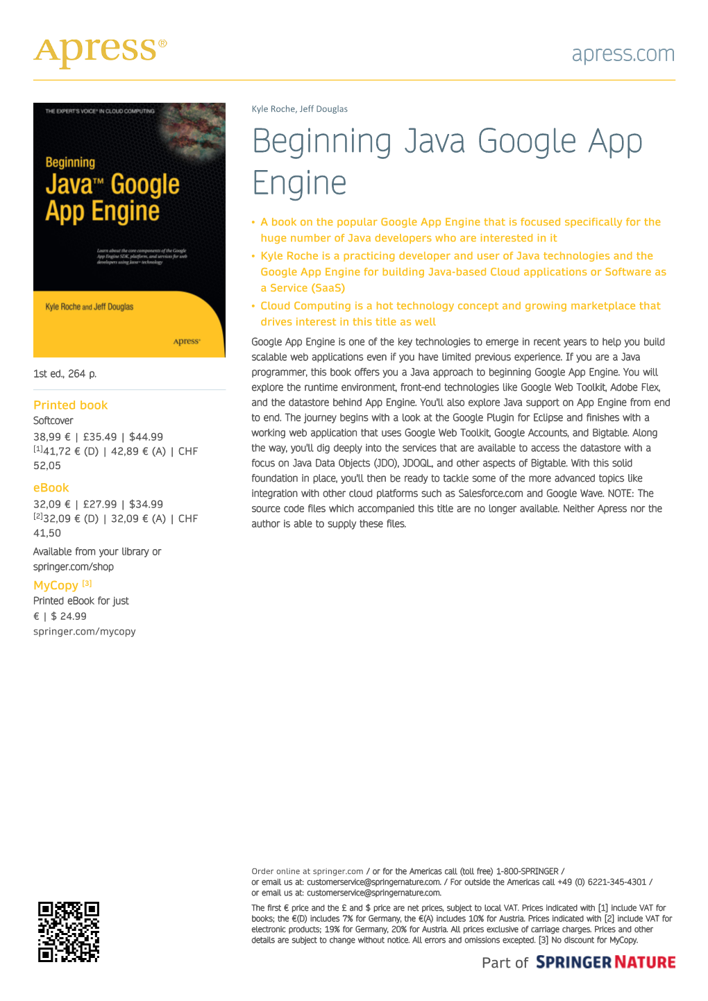 Beginning Java Google App Engine