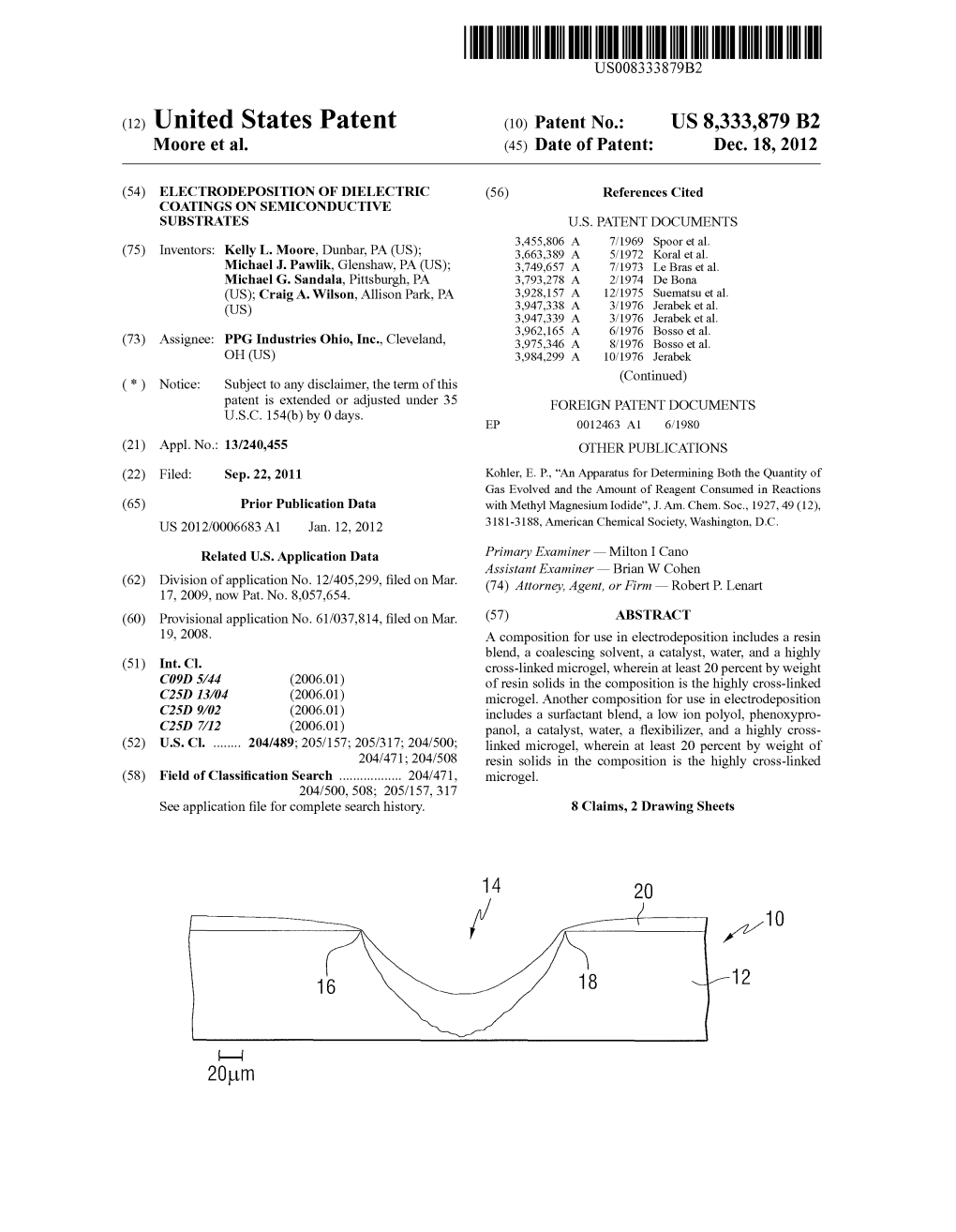 (12) United States Patent (10) Patent No.: US 8,333,879 B2 M00re Et Al