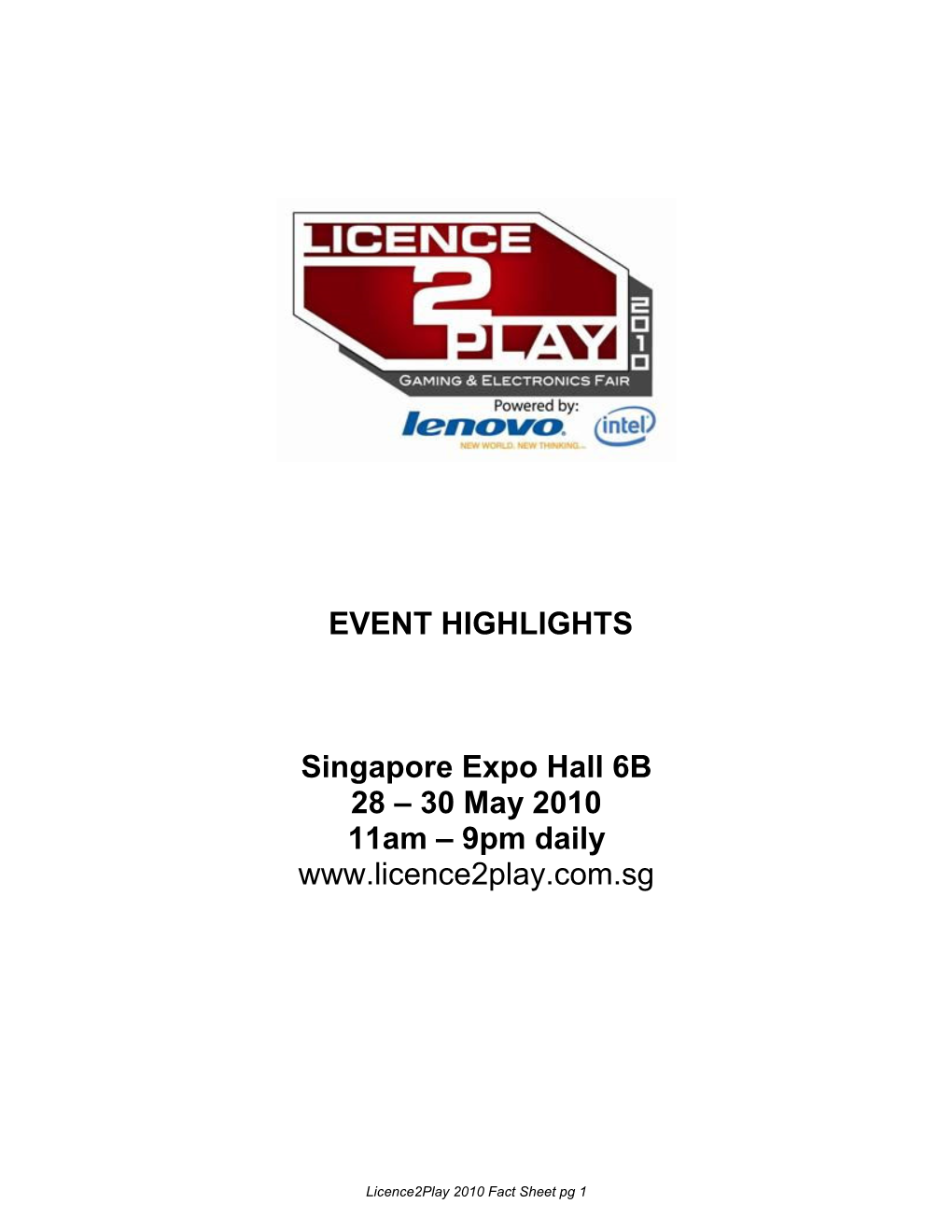 Appendix 2 Event Highlights Of
