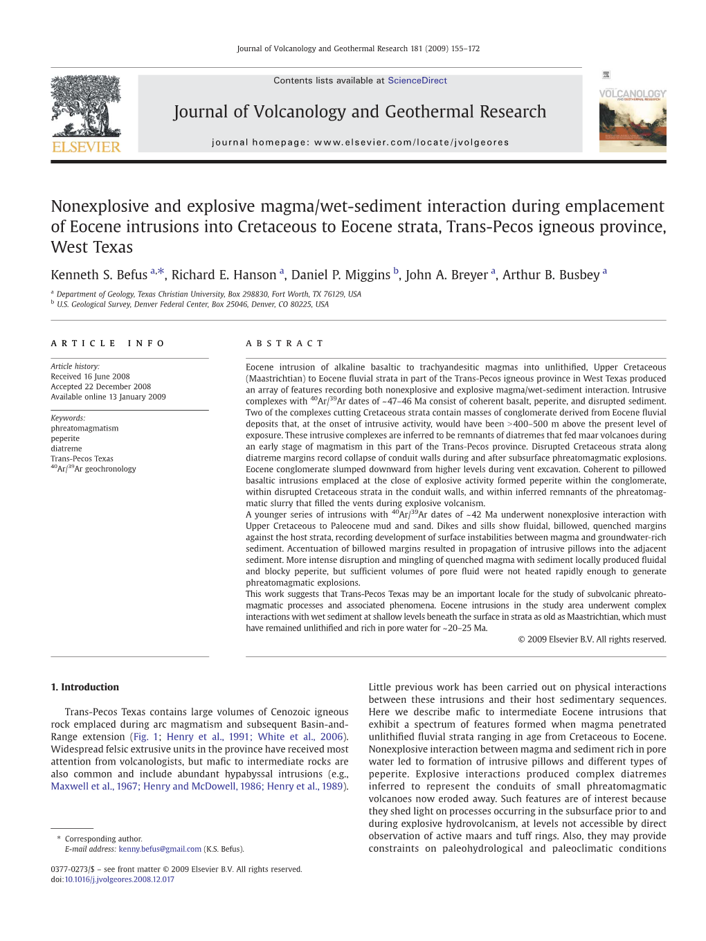 Nonexplosive and Explosive Magma/Wet-Sediment Interaction