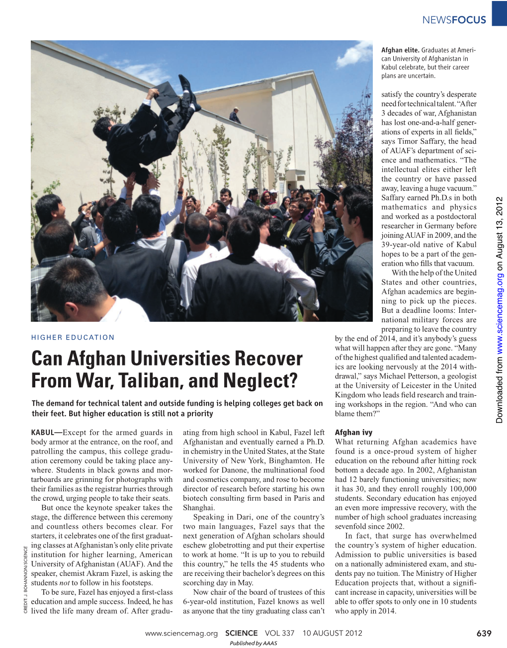 Can Afghan Universities Recover from War