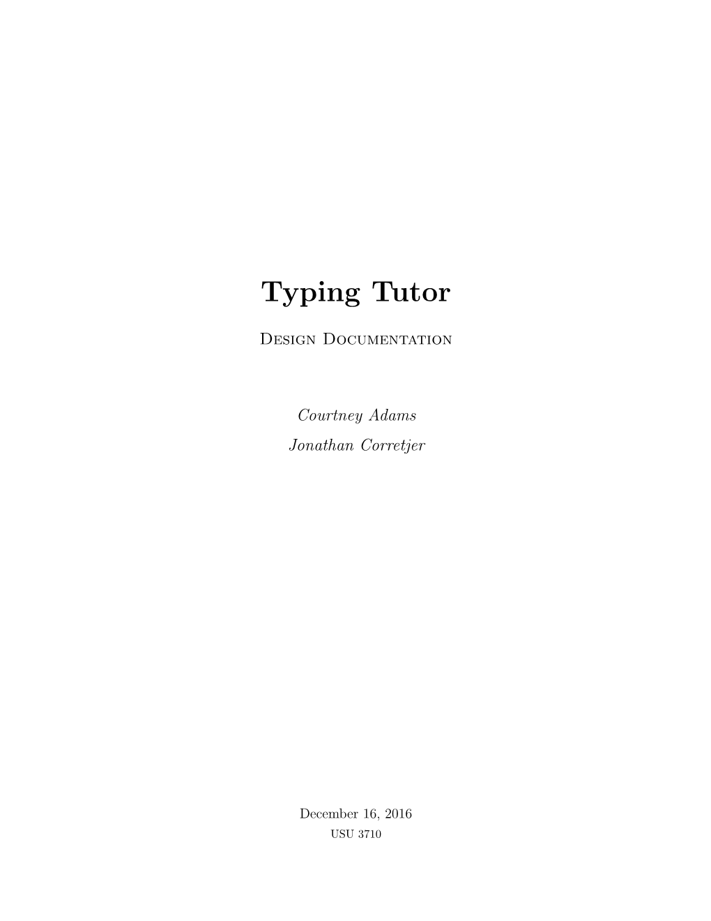 Typing Tutor