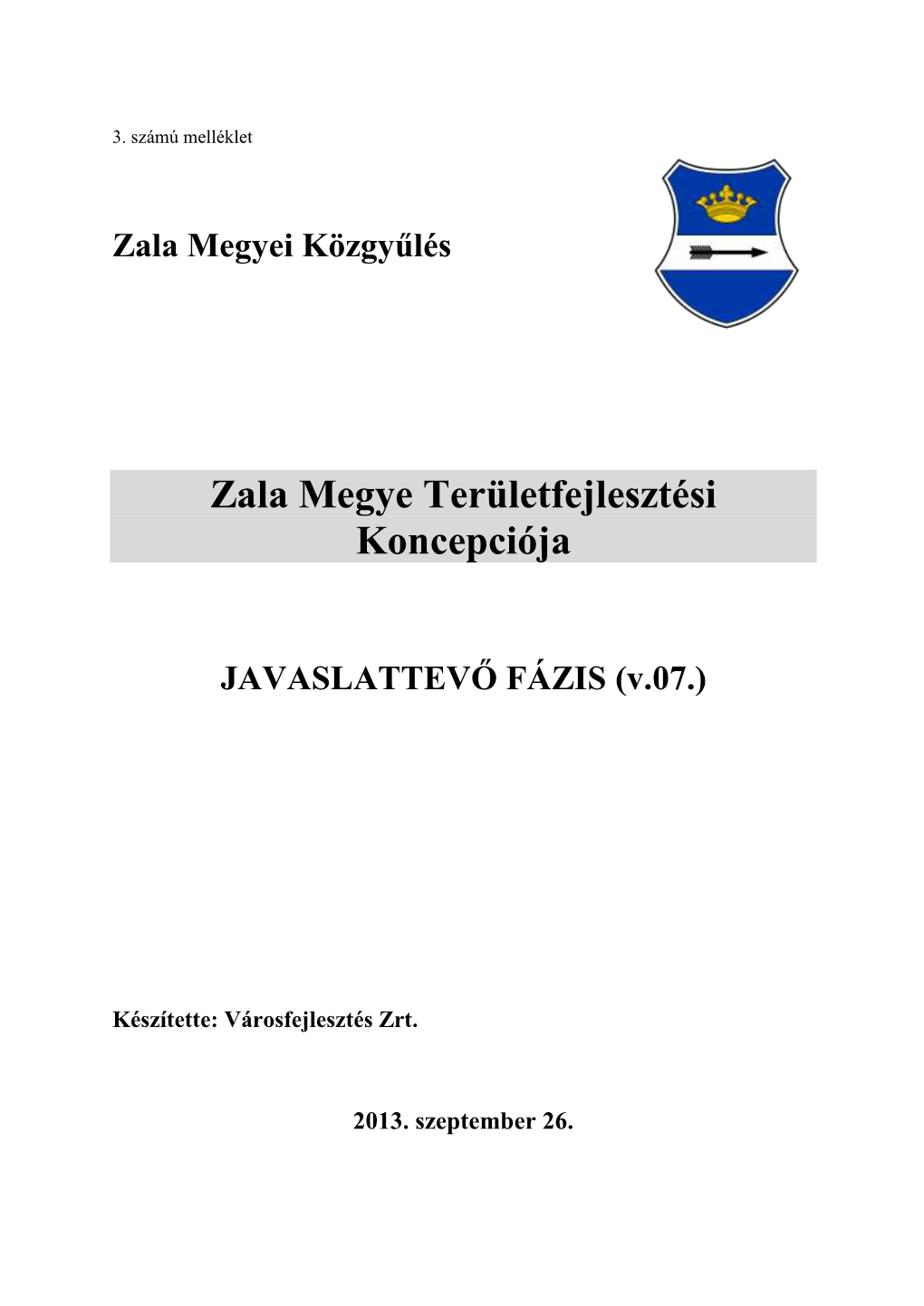 Zala Megye Területfejlesztési Koncepciója