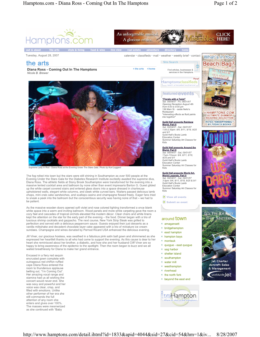 Diana Ross Coming out in the Hamptons