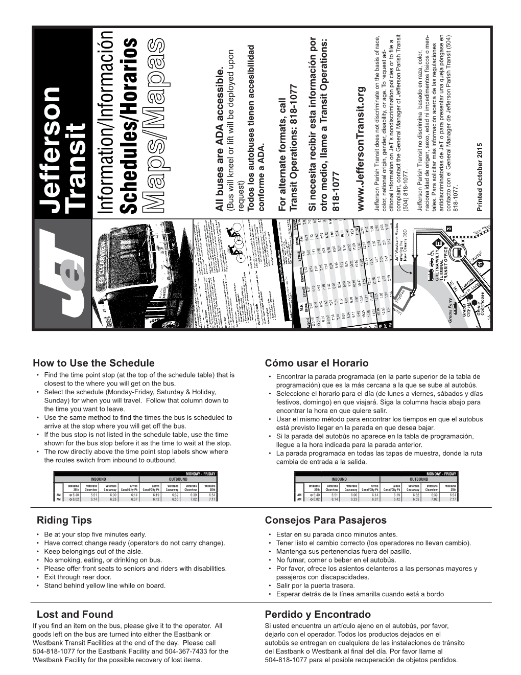 Maps/Mapas Schedules/Horarios