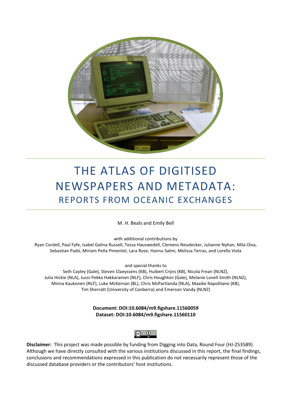 The Atlas of Digitised Newspapers and Metadata: Reports from Oceanic Exchanges