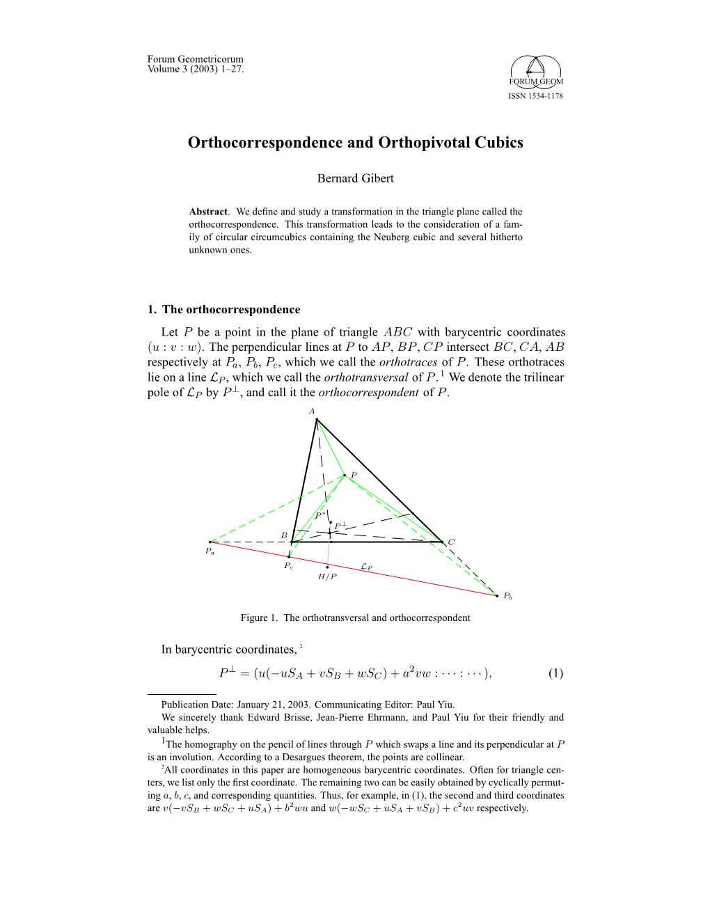 Orthocorrespondence and Orthopivotal Cubics