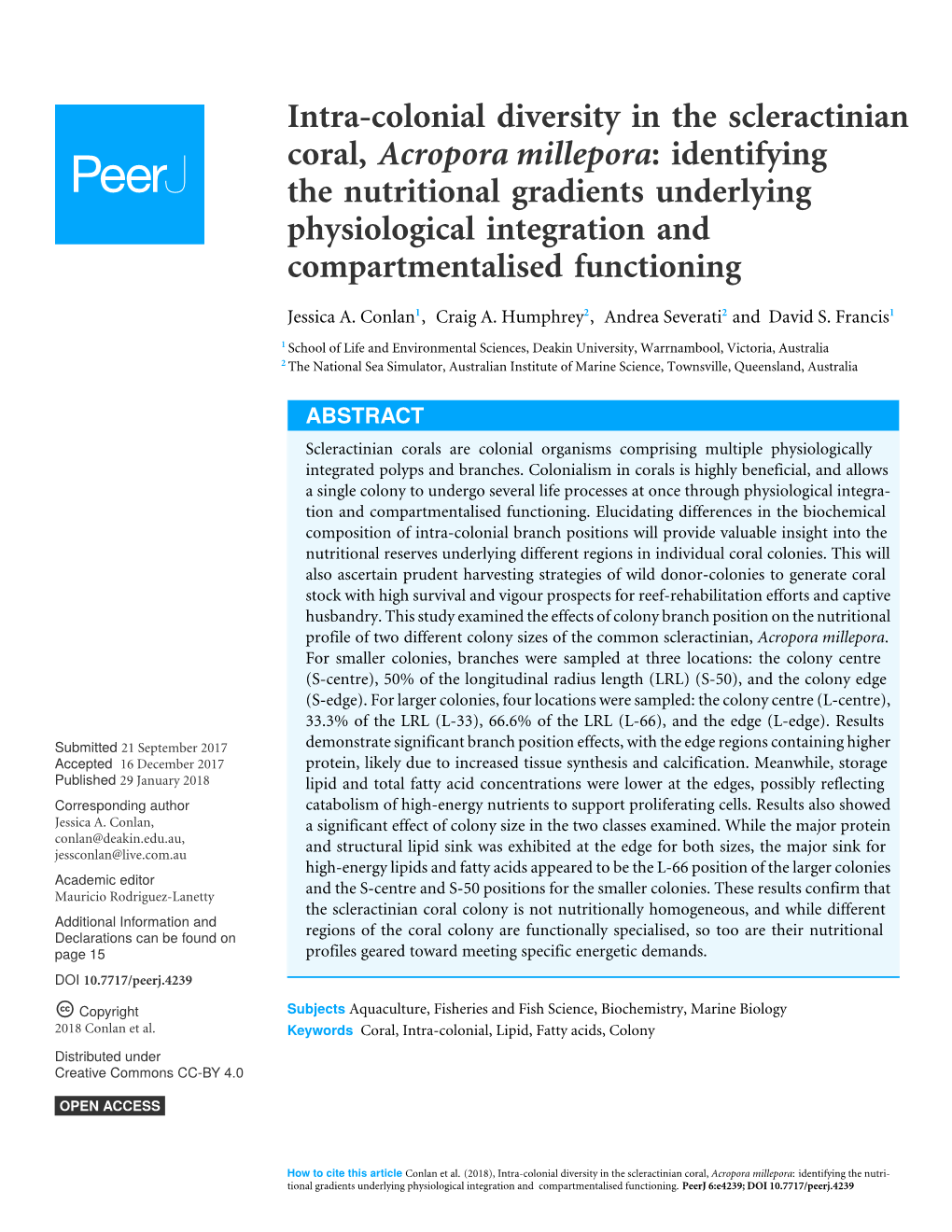 Intra-Colonial Diversity in the Scleractinian Coral