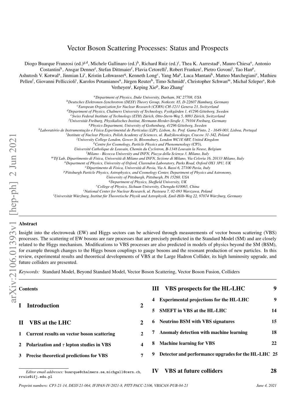 Vector Boson Scattering Processes: Status and Prospects