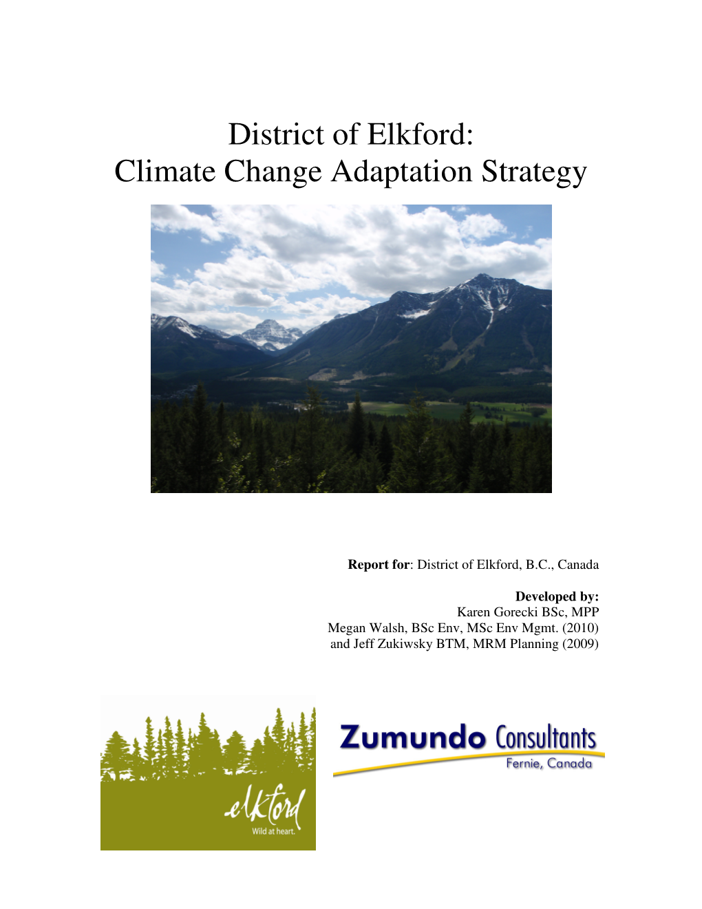 District of Elkford: Climate Change Adaptation Strategy