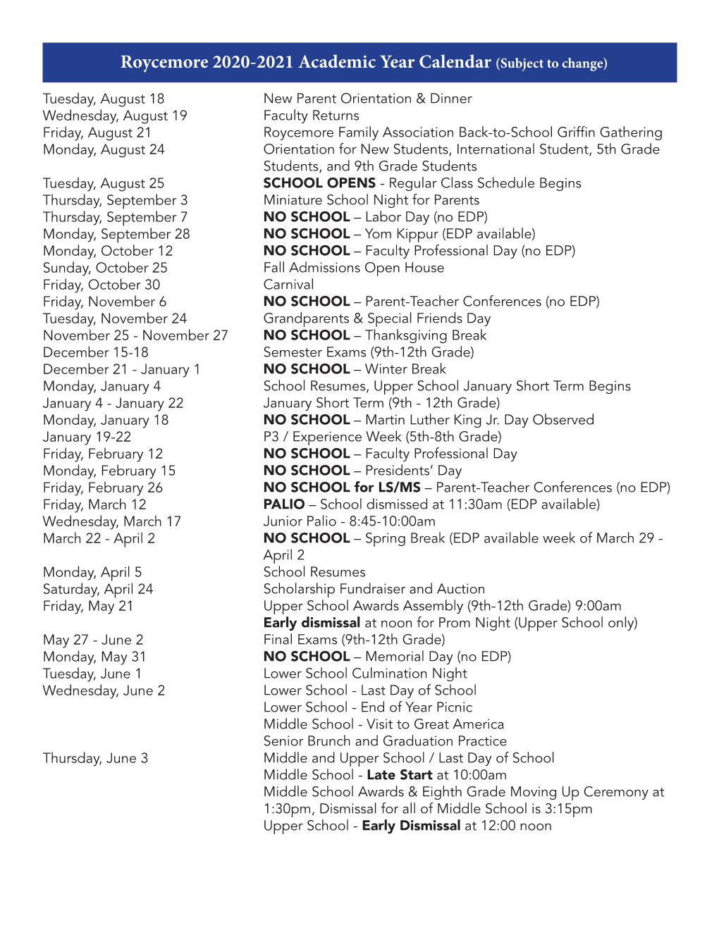 Academic Calendar 2020-2021.Indd