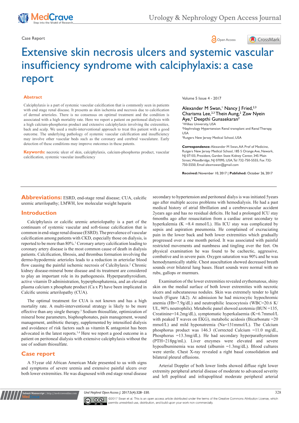 Extensive Skin Necrosis Ulcers and Systemic Vascular Insufficiency Syndrome with Calciphylaxis: a Case Report