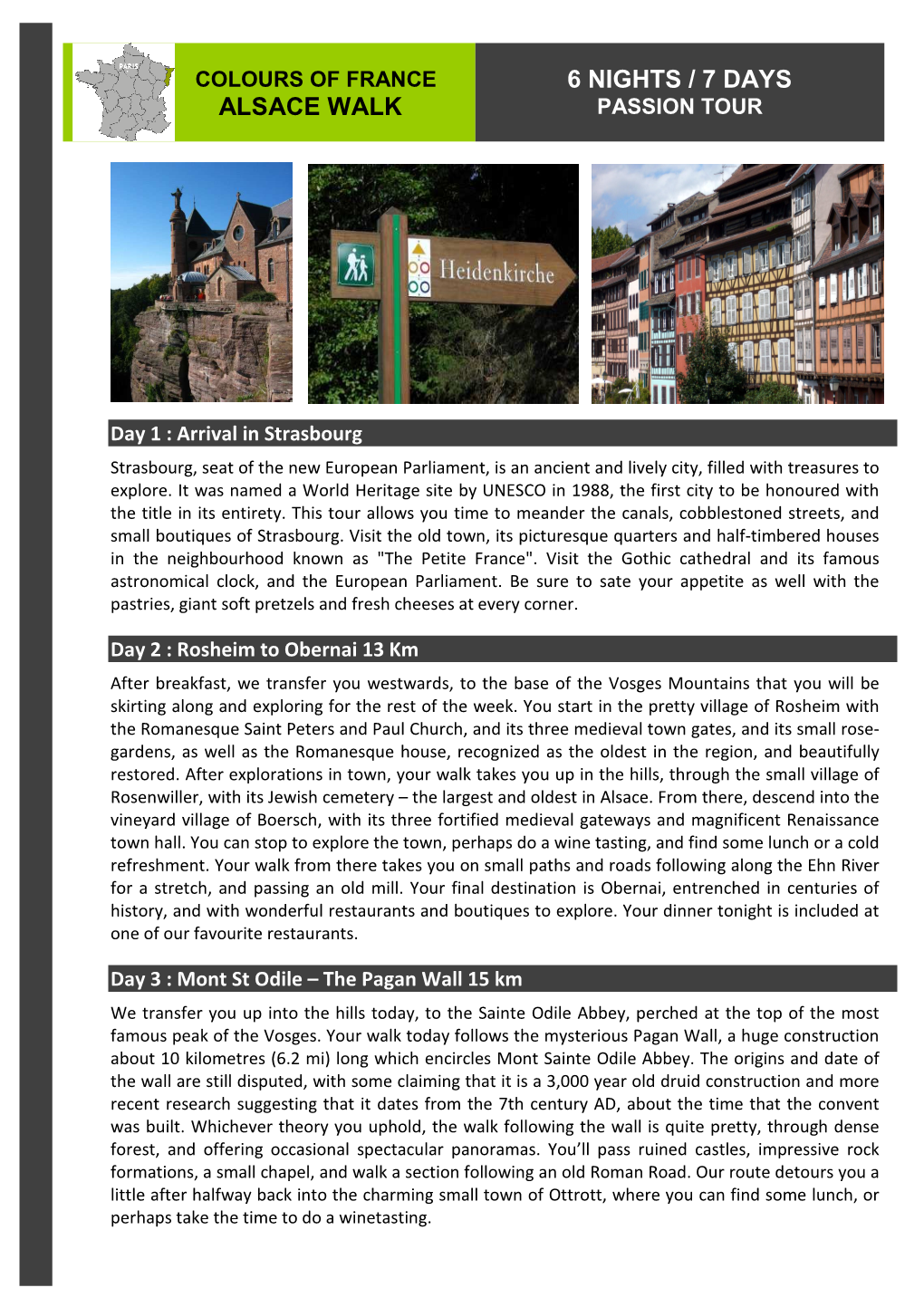 Alsace Walk 6 Nights 2016