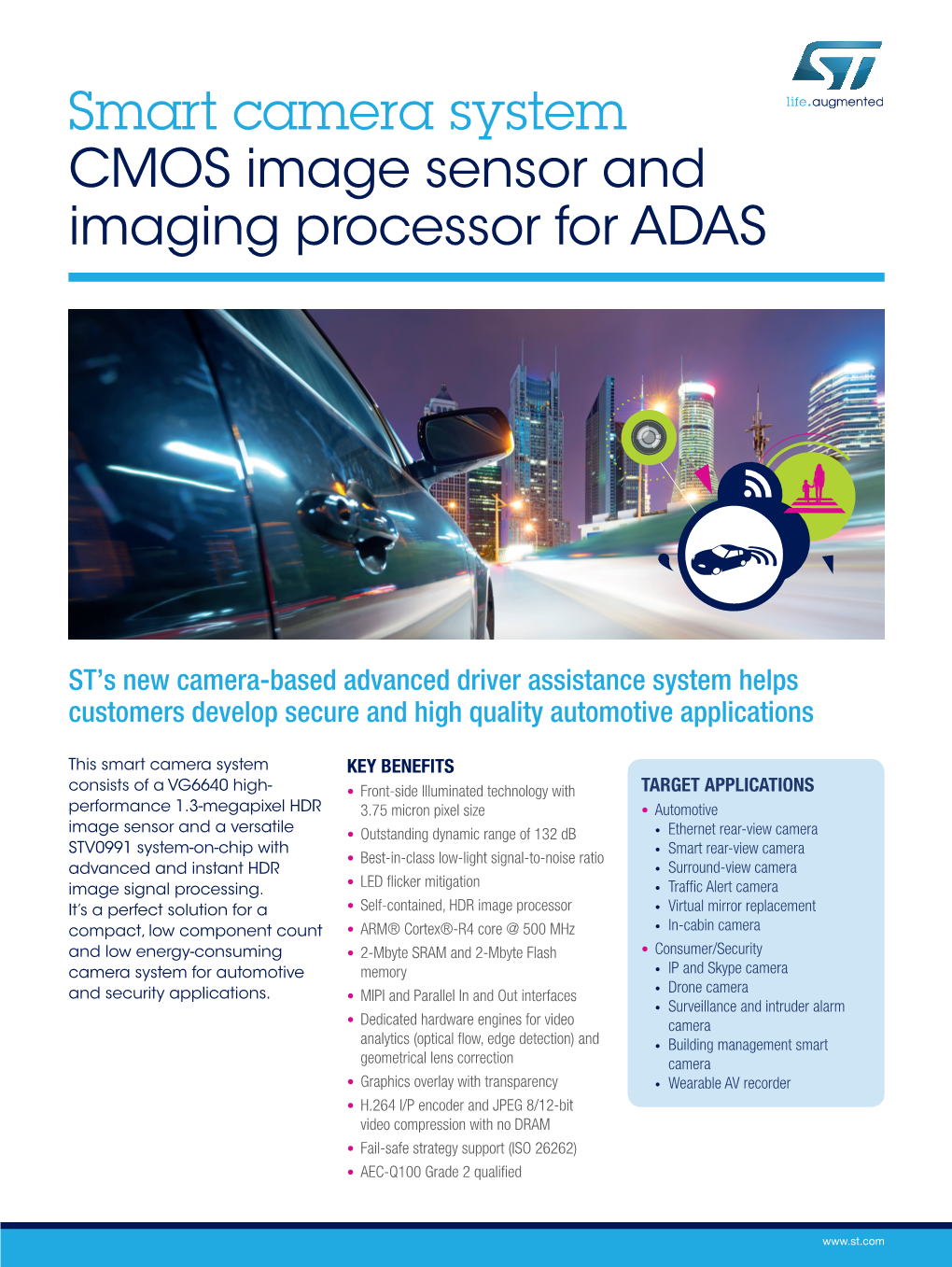 Smart Camera System CMOS Image Sensor and Imaging Processor for ADAS