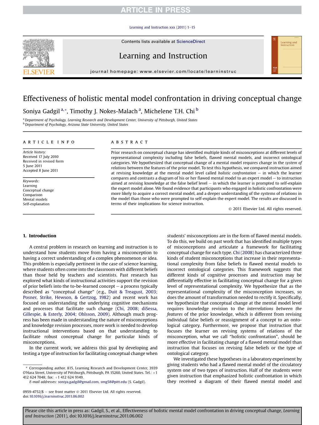 Effectiveness of Holistic Mental Model Confrontation in Driving Conceptual Change