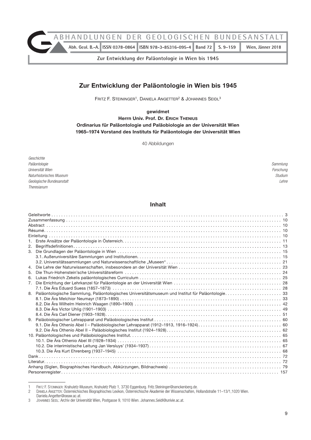 ABHANDLUNGEN DER GEOLOGISCHEN BUNDESANSTALT Abh