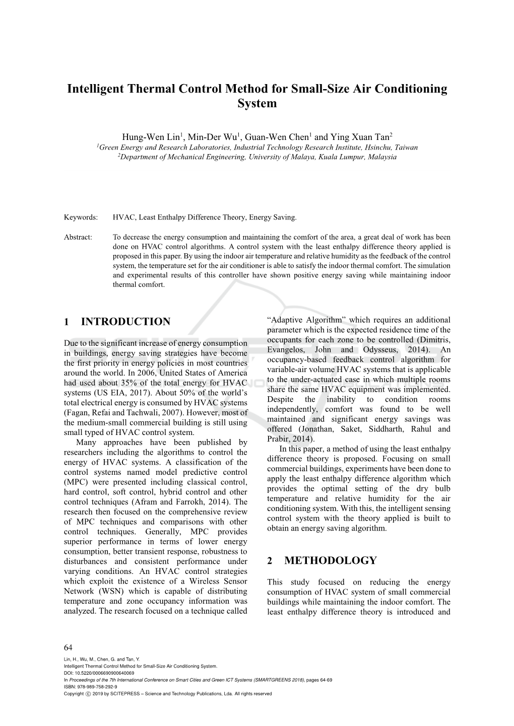 Intelligent Thermal Control Method for Small-Size Air Conditioning System