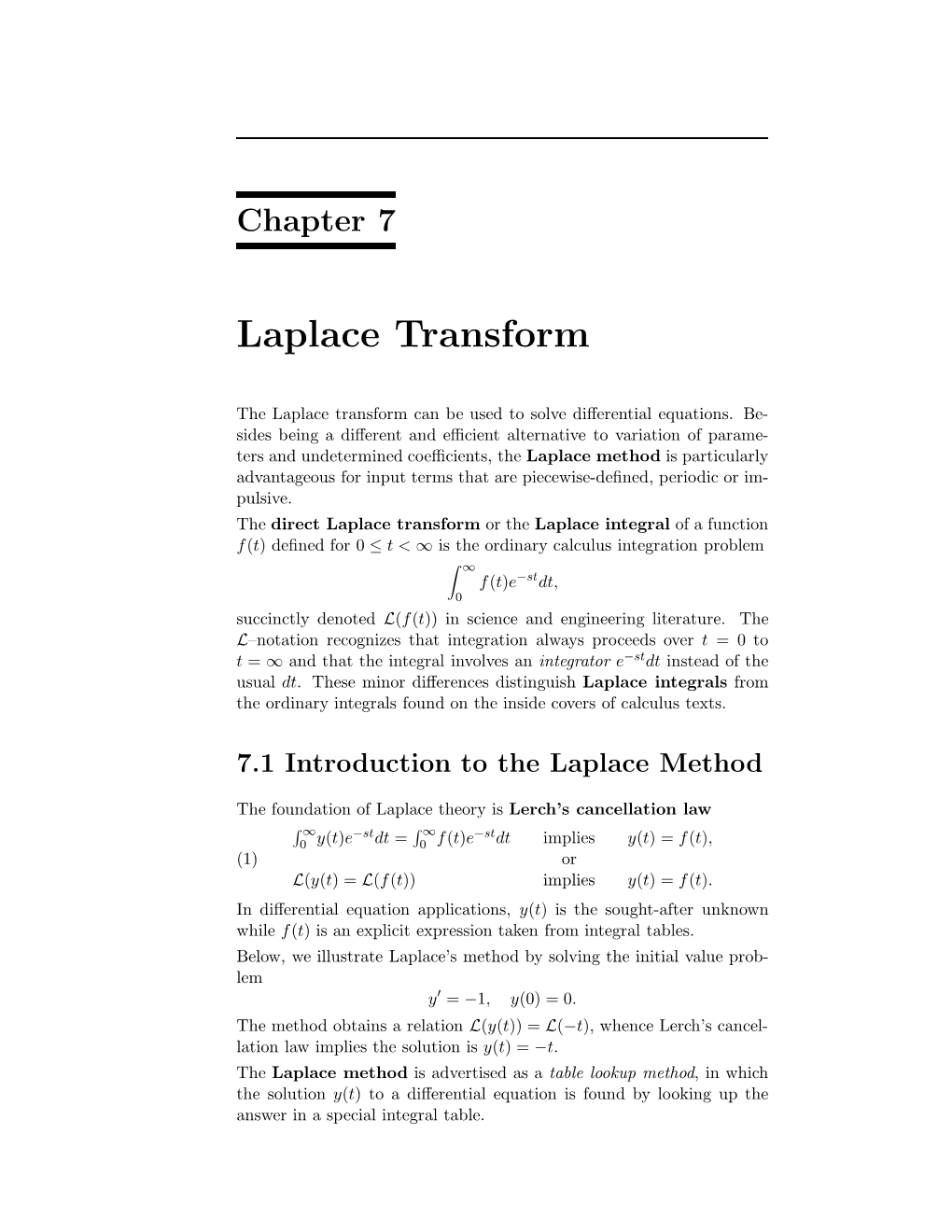 Laplace Transform