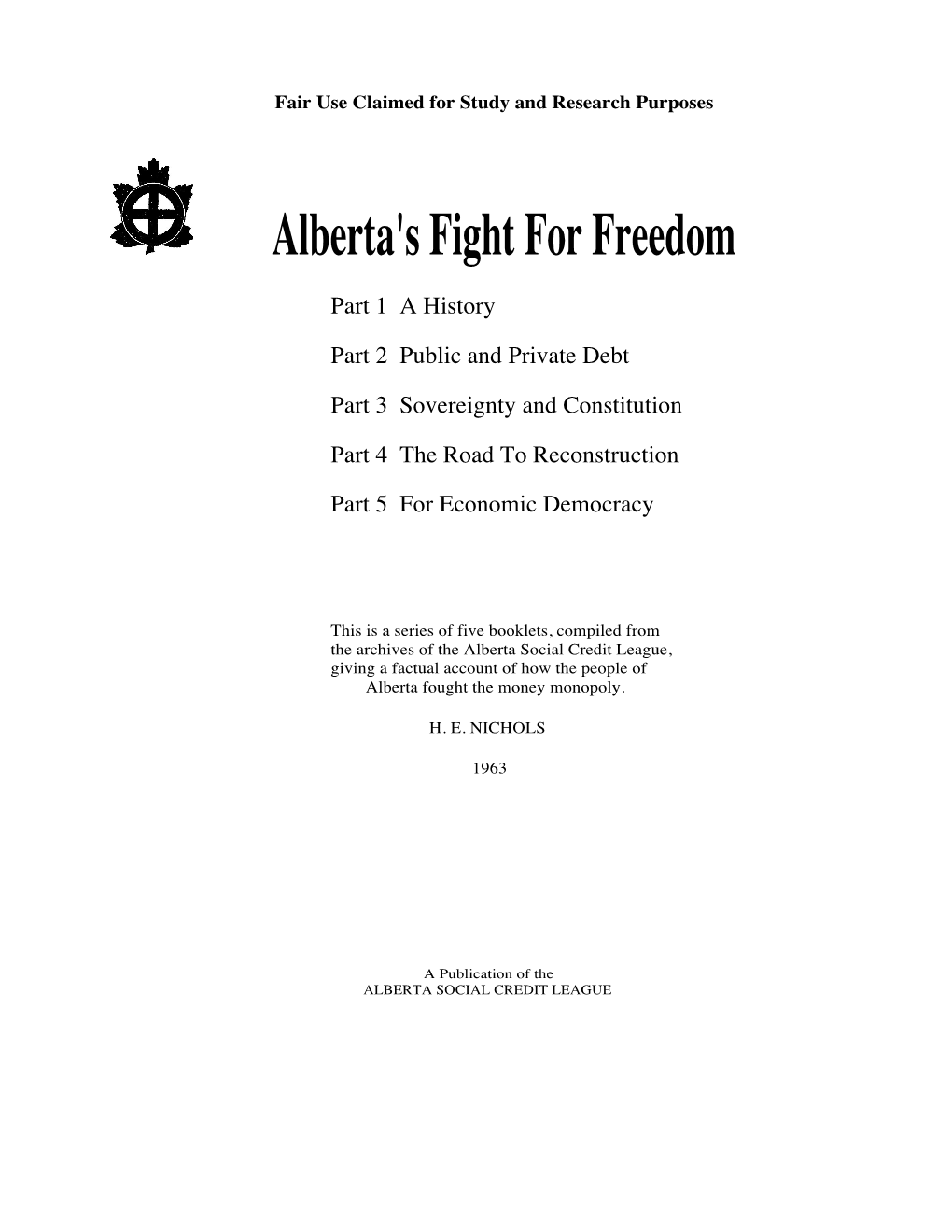 Alberta's Fight for Freedom