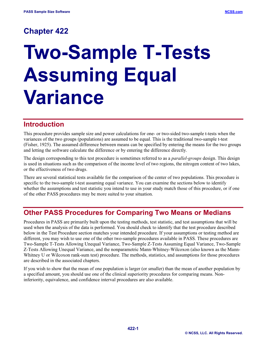 Two-Sample T-Tests Assuming Equal Variance