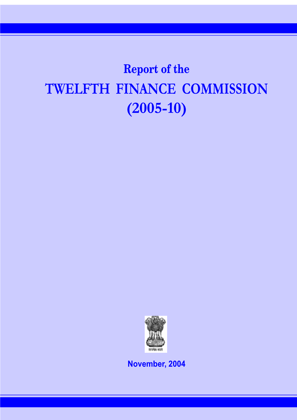 Twelfth Finance Commission (2005-10)