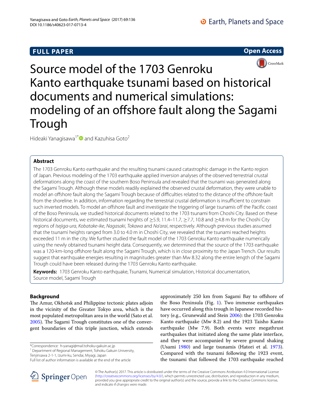 Source Model of the 1703 Genroku Kanto Earthquake Tsunami Based on Historical Documents and Numerical Simulations: Modeling of A