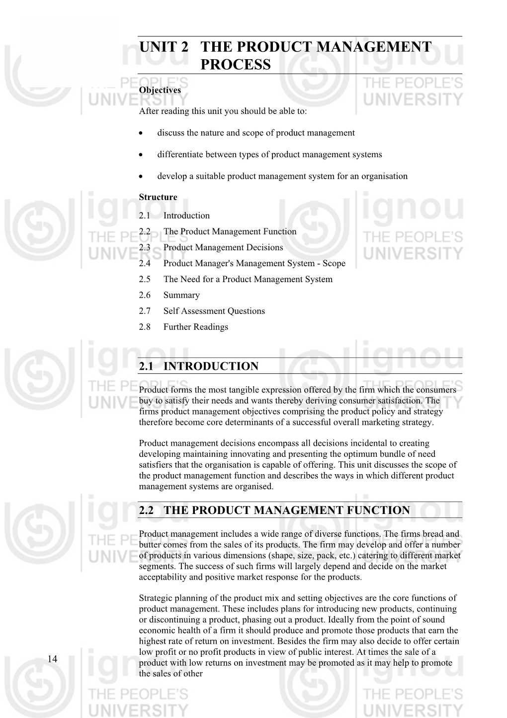 Unit 2 the Product Management Process