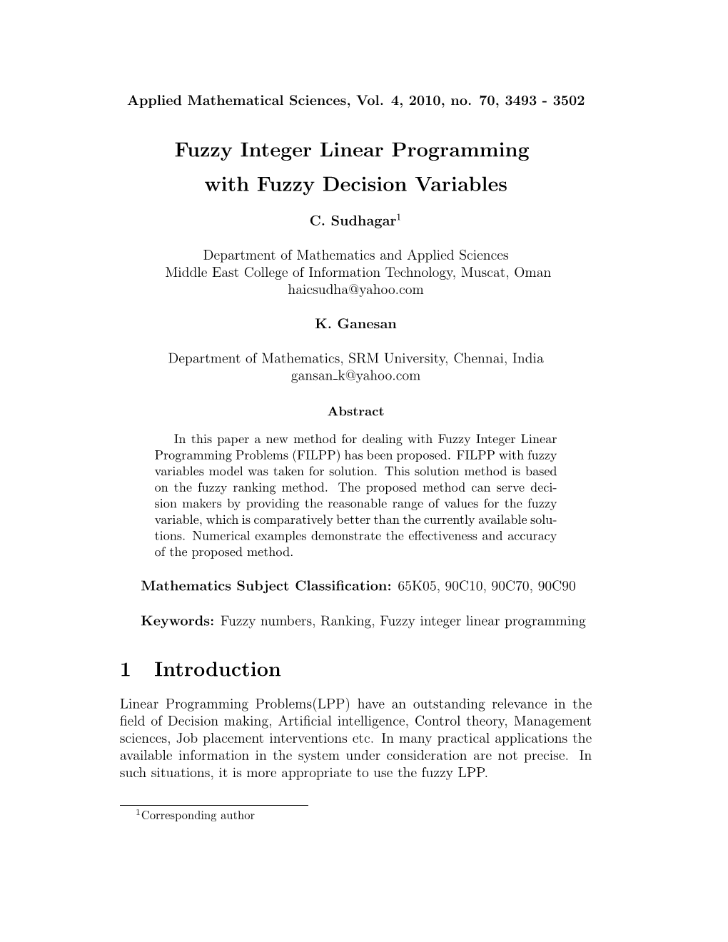 Fuzzy Integer Linear Programming with Fuzzy Decision Variables
