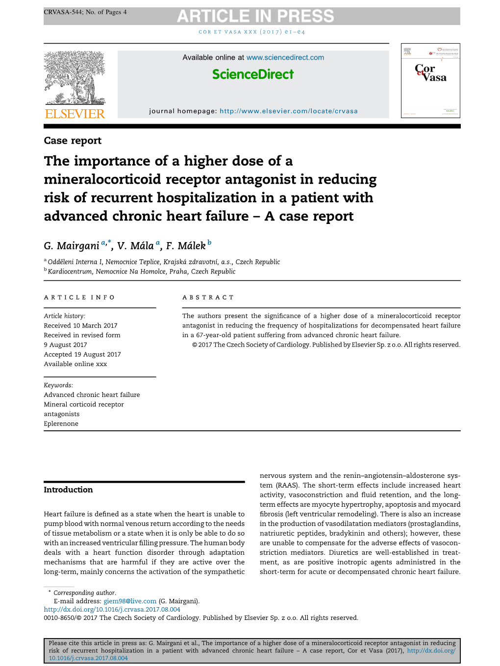 The Importance of a Higher Dose of a Mineralocorticoid Receptor Antagonist in Reducing