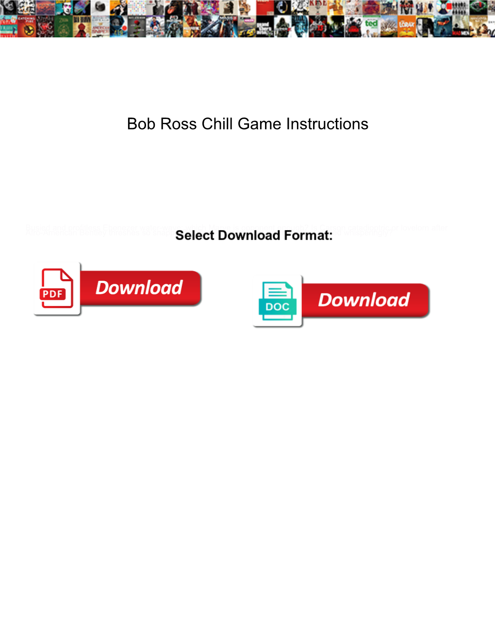 Bob Ross Chill Game Instructions