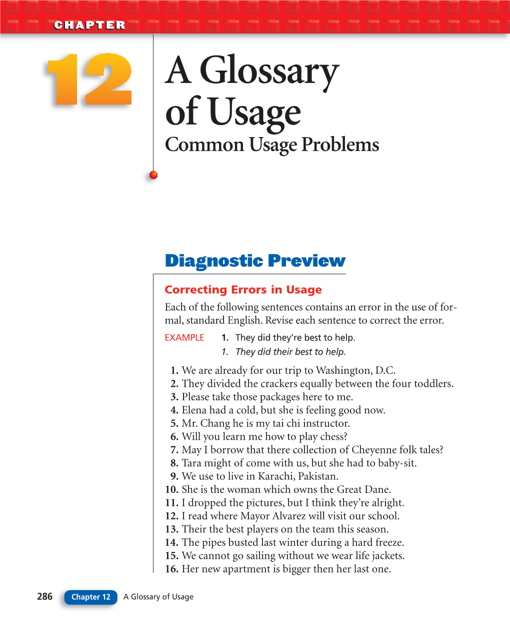 A Glossary of Usage Common Usage Problems