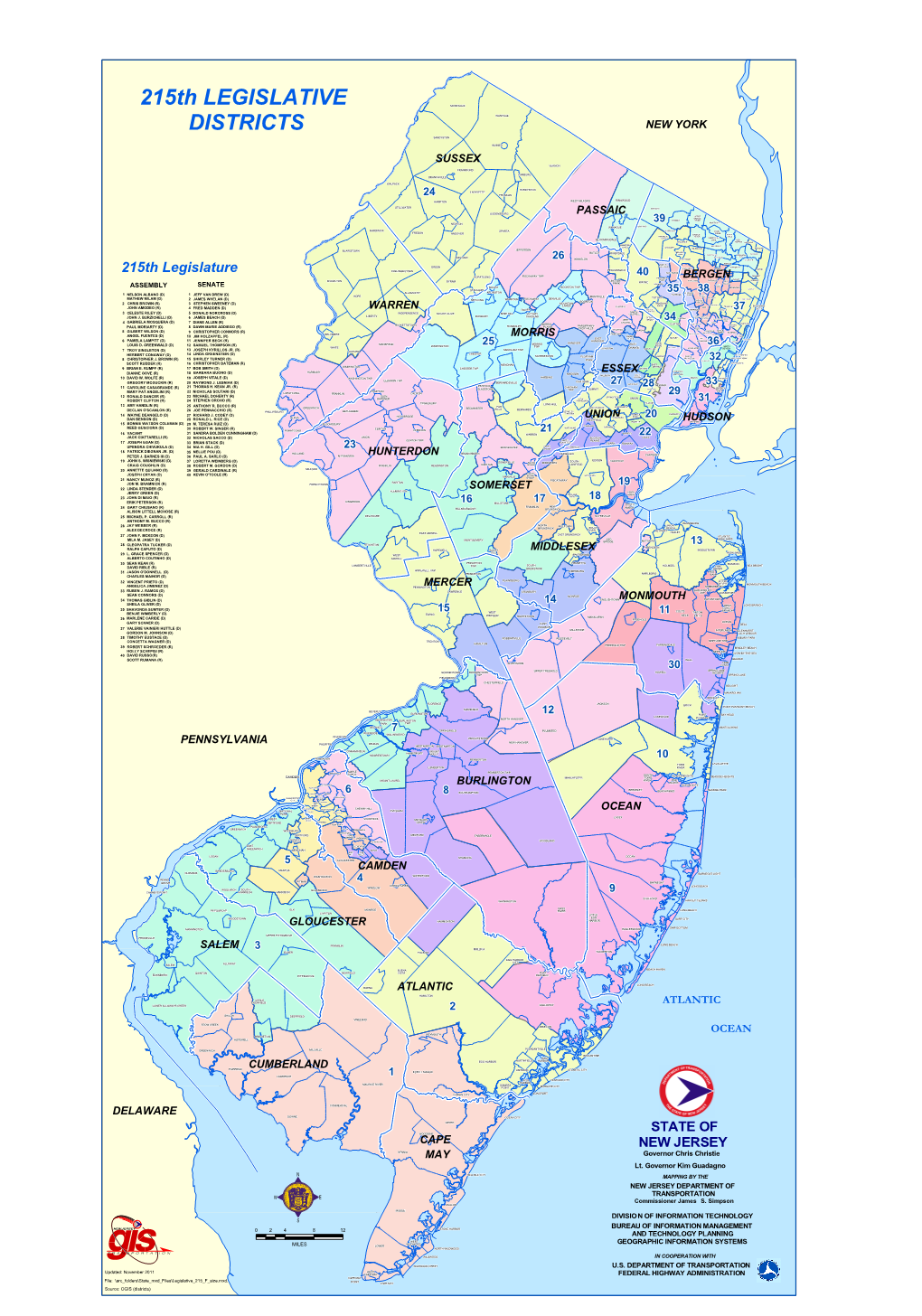 215Th LEGISLATIVE DISTRICTS