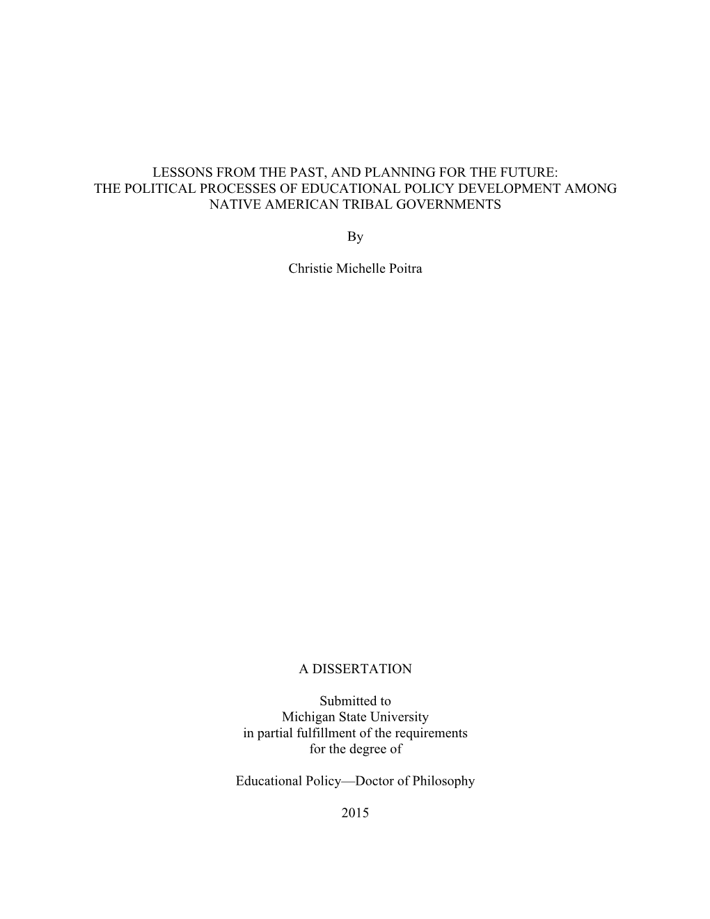 Christie Poitra Full Dissertation 8.24.15