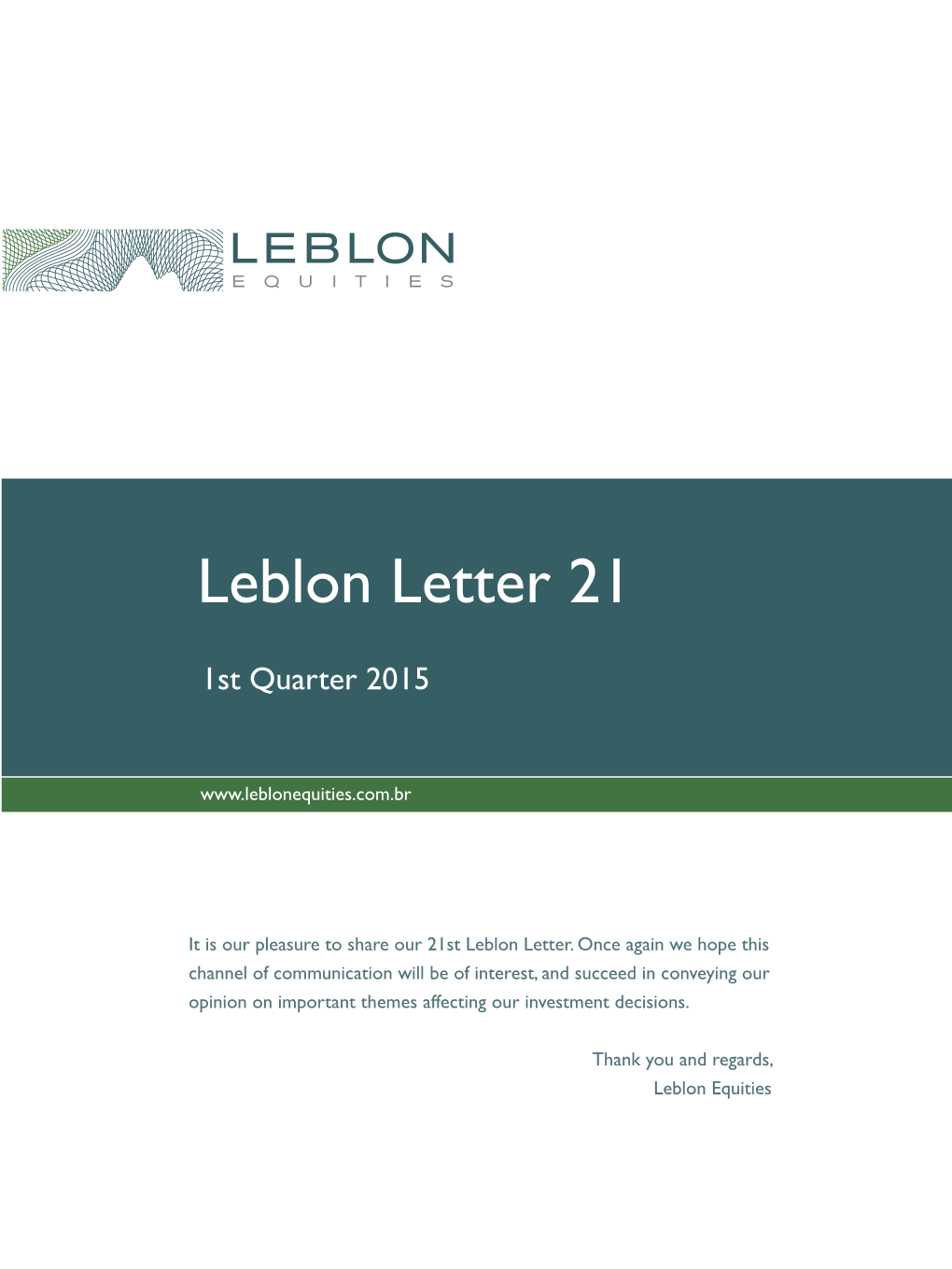 Leblon Letter 21