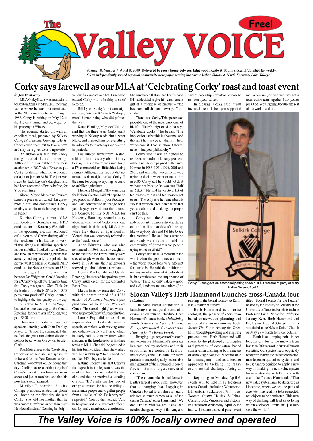 The Valley Voice Is 100% Locally Owned and Operated Corky Says