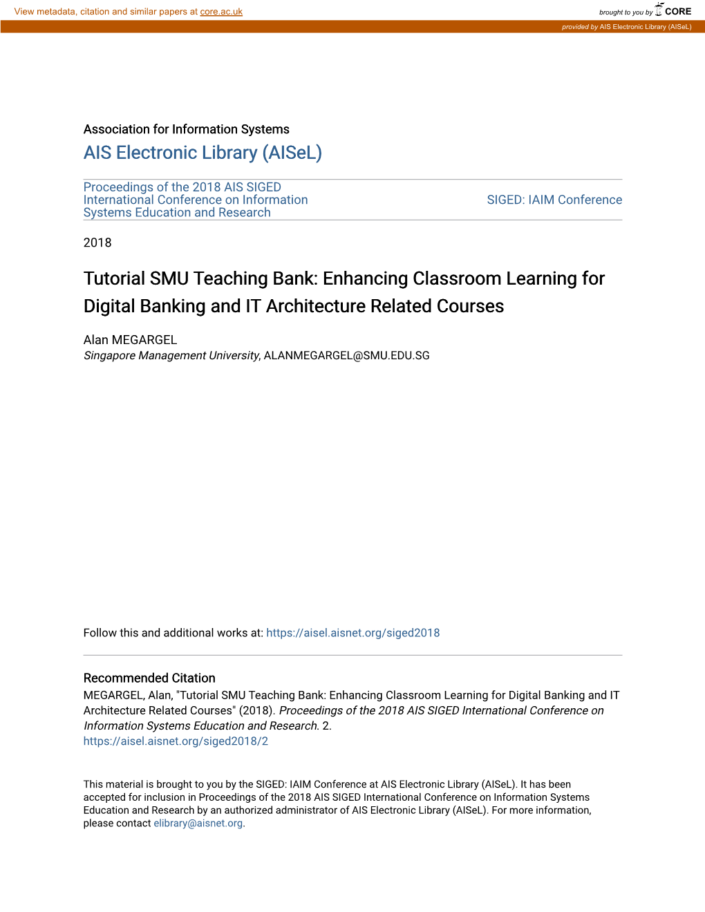 Enhancing Classroom Learning for Digital Banking and IT Architecture Related Courses