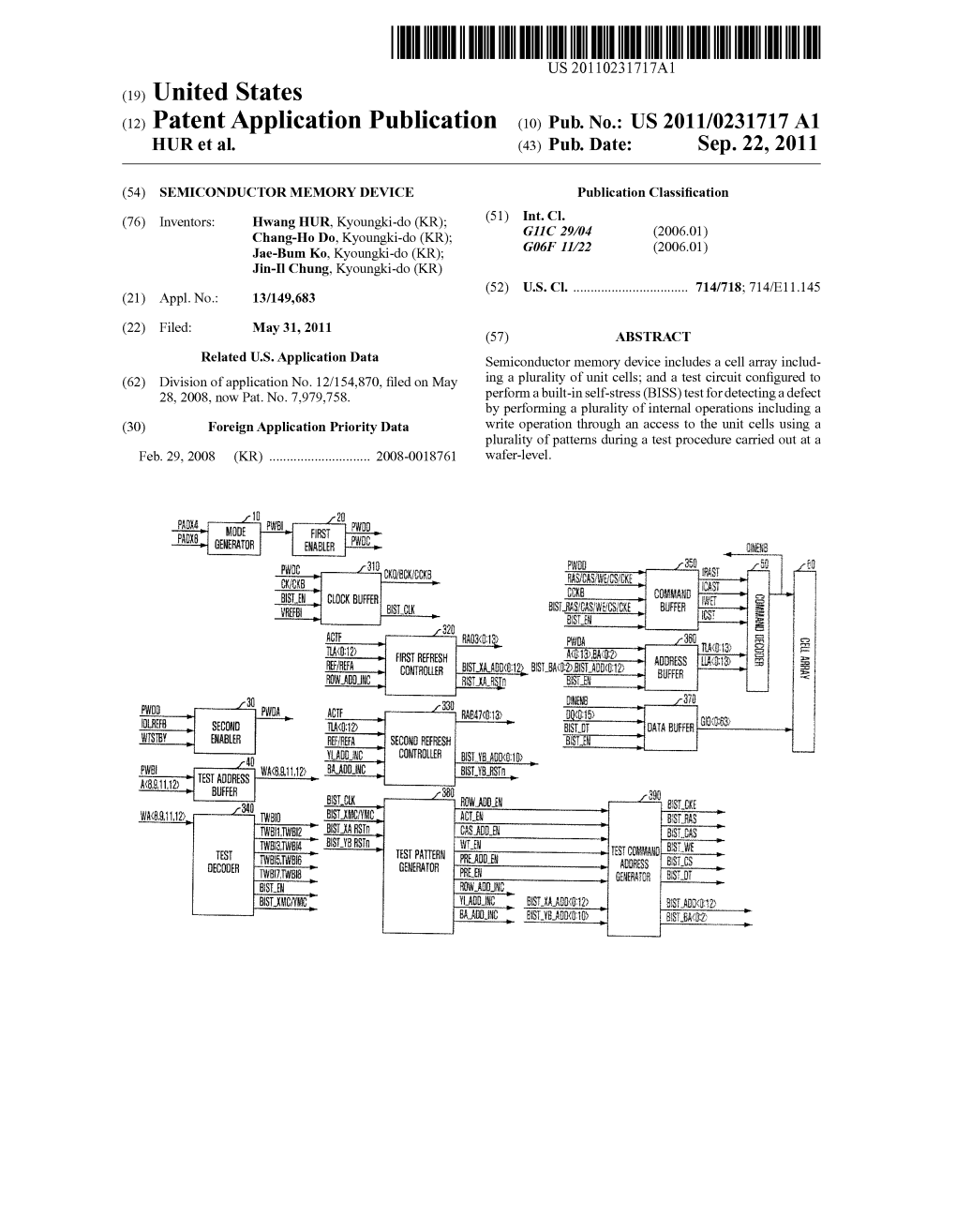 (12) Patent Application Publication (10) Pub. No.: US 2011/0231717 A1 HUR Et Al