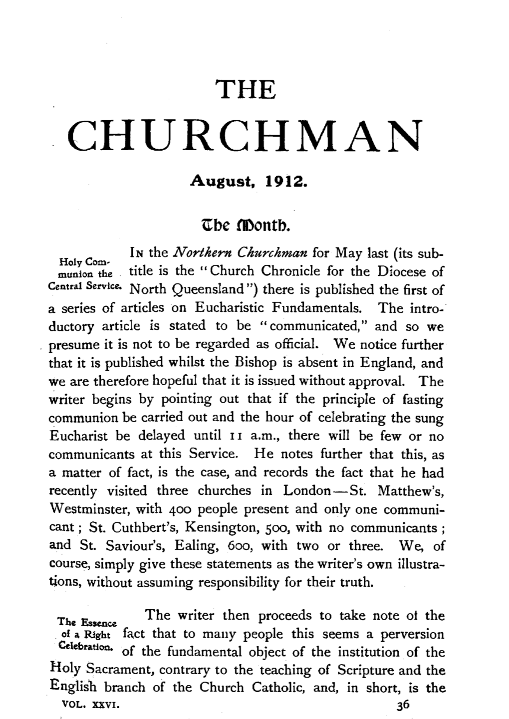 CHURCHMAN August, 1912