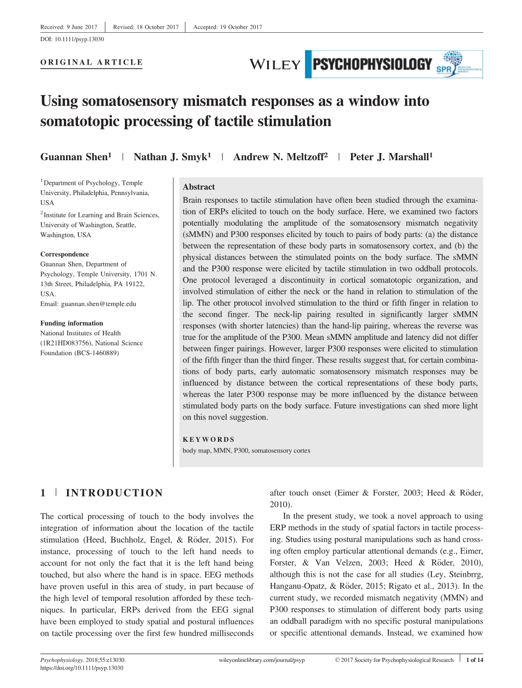 Using Somatosensory Mismatch Responses As a Window Into Somatotopic Processing of Tactile Stimulation