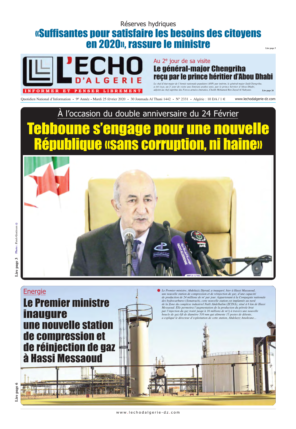 Tebboune S'engage Pour Une Nouvelle