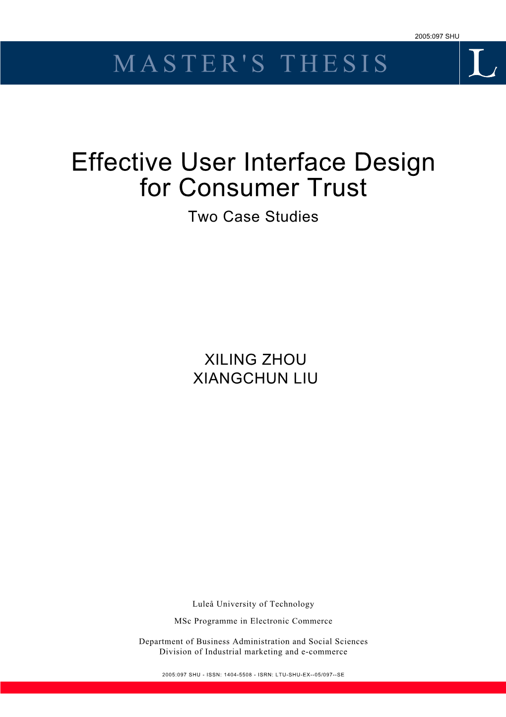 Effective User Interface Design for Consumer Trust Two Case Studies