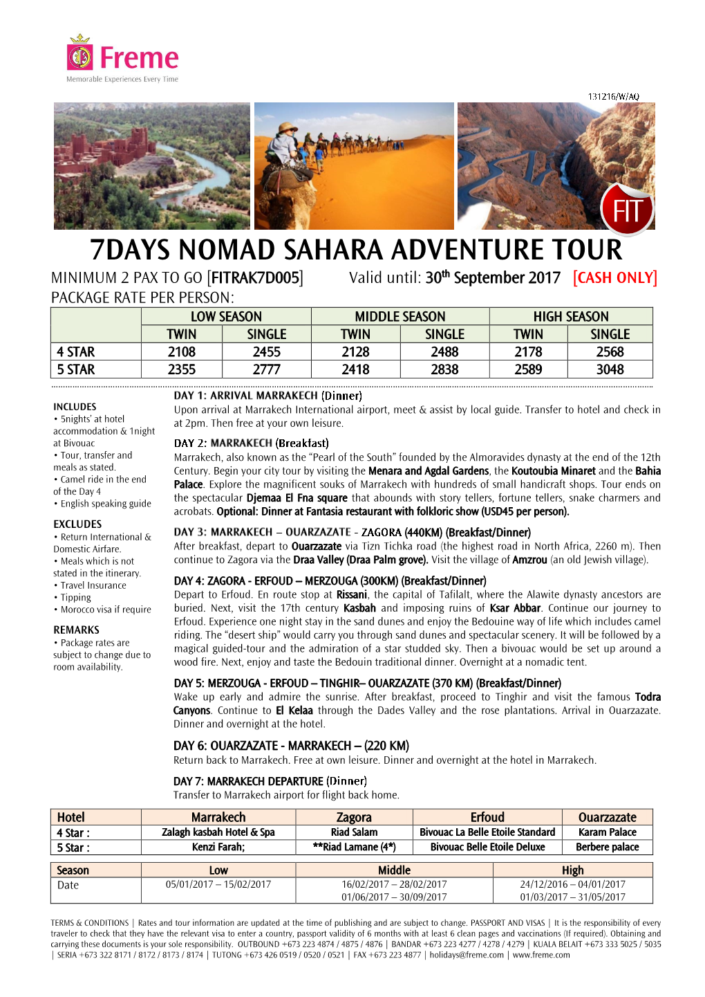 7Days Nomad Sahara Adventure Tour