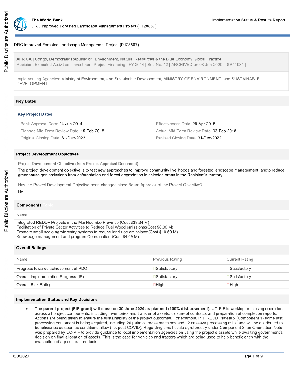 World Bank Document