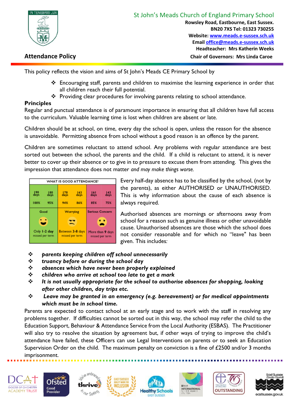 Attendance Policy 2020 with Covid Annexe