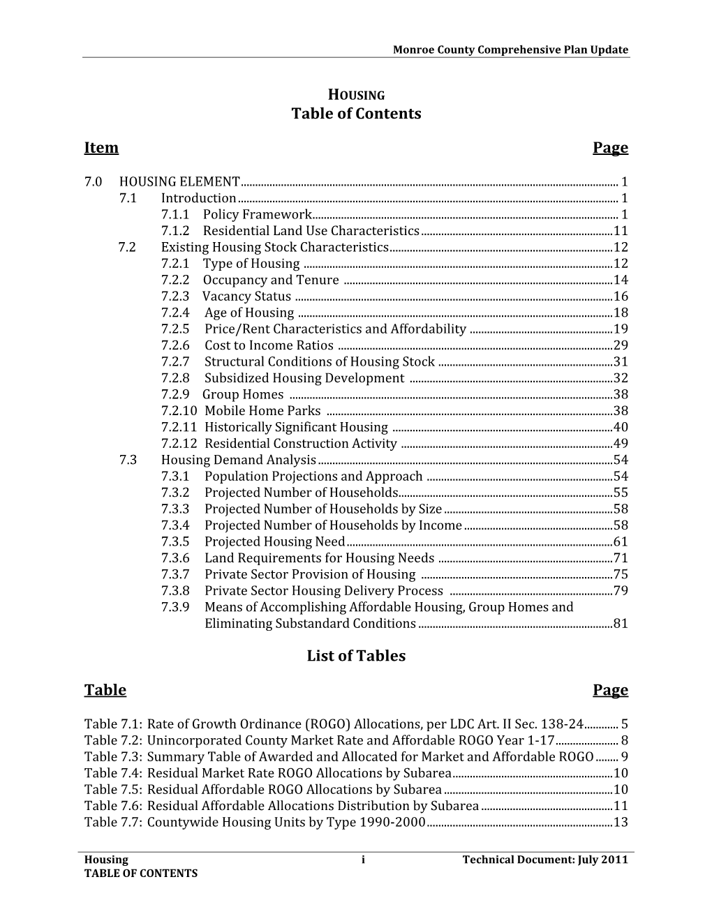 The Monroe County Comprehensive Plan Addresses the Data Inventory Requirements of 9J‐5.0005 (2) of the Florida Administrative Code (F.A.C.)