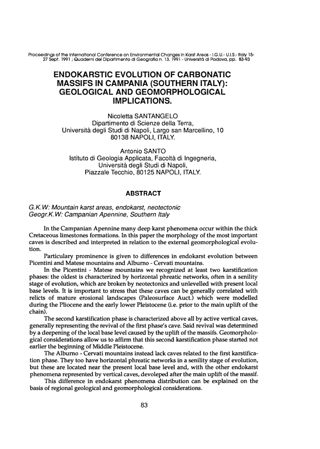 Geological and Geomorphological Implications