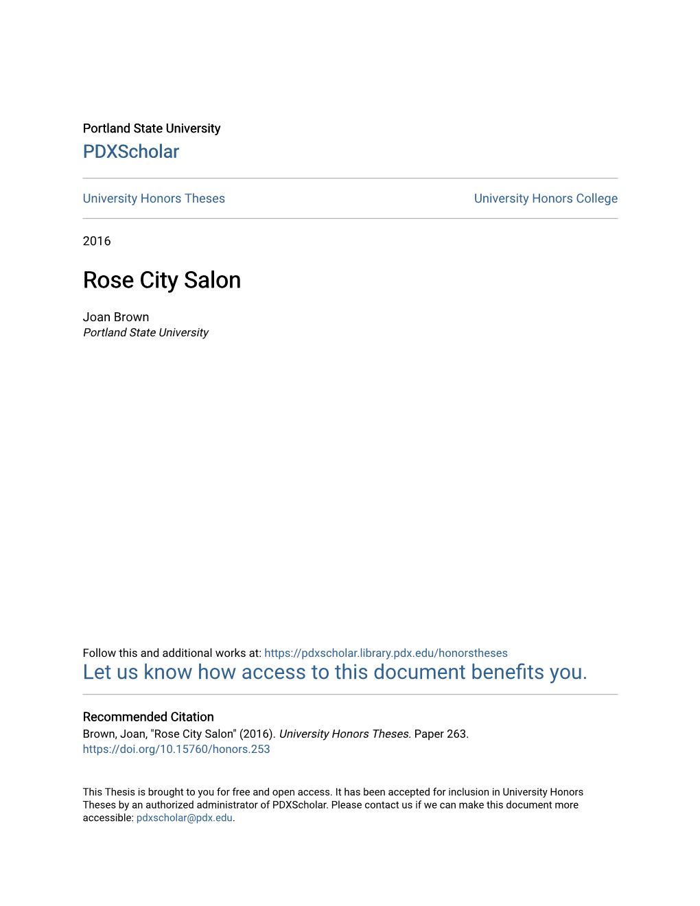 Rose City Salon