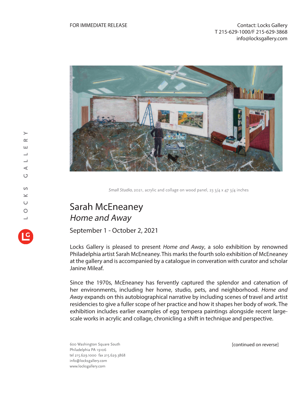 Sarah Mceneaney Home and Away September 1 - October 2, 2021